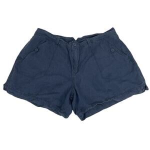 Calvin Klein Jeans Linen Shorts Navy Blue Size 12